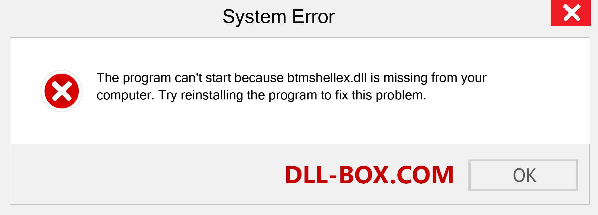  btmshellex.dll file is missing?. Download for Windows 7, 8, 10 - Fix  btmshellex dll Missing Error on Windows, photos, images